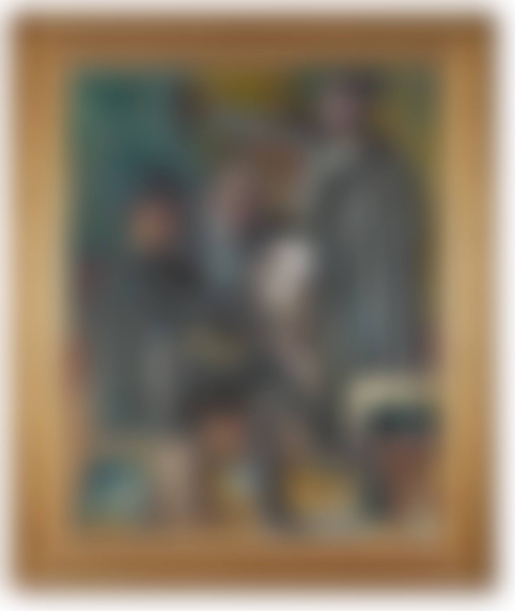 Trois hommes dans l"atelier (Three Men at the Atelier) (preview)