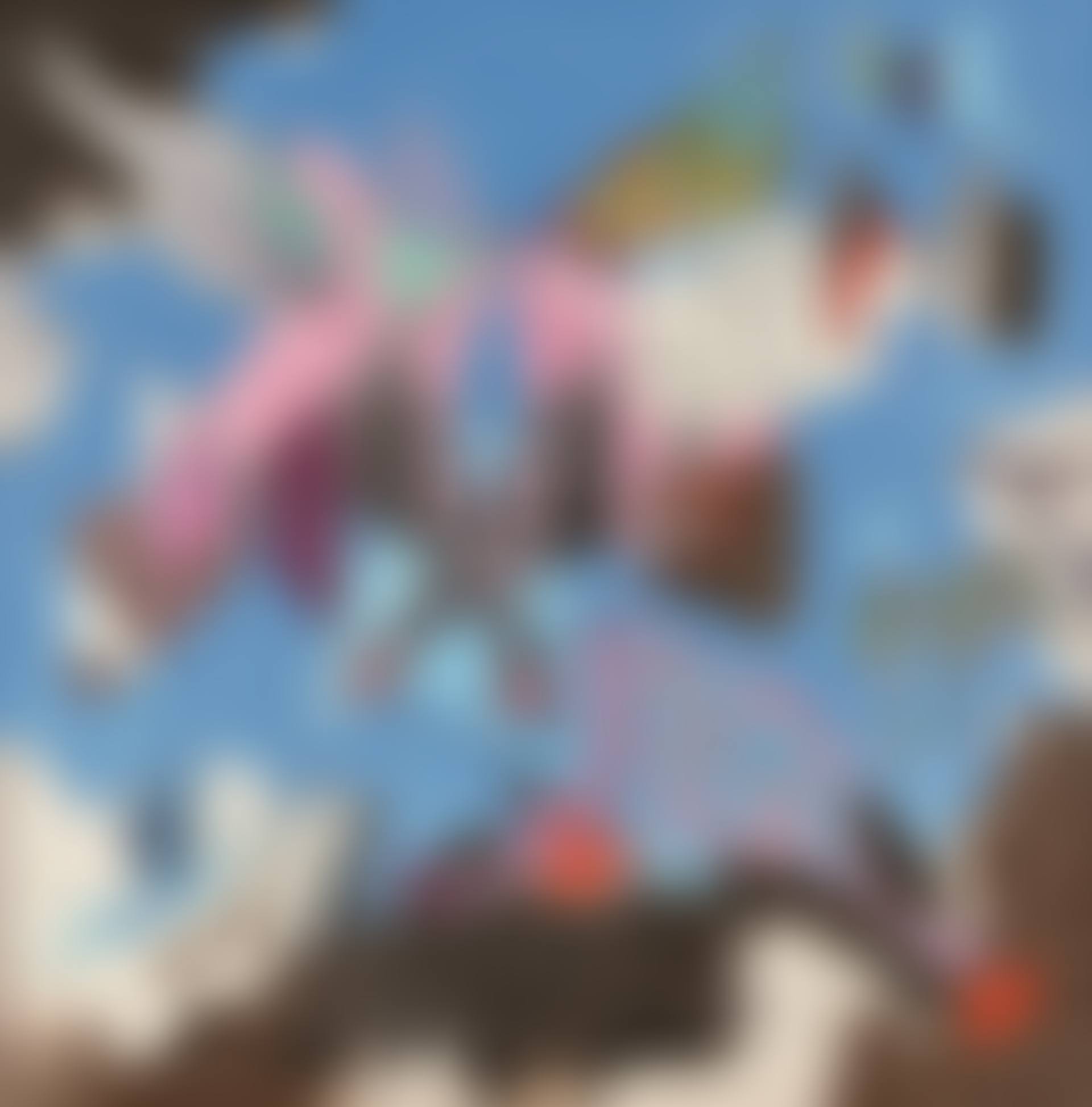 Cluster of Butterflies over Mountain (preview)