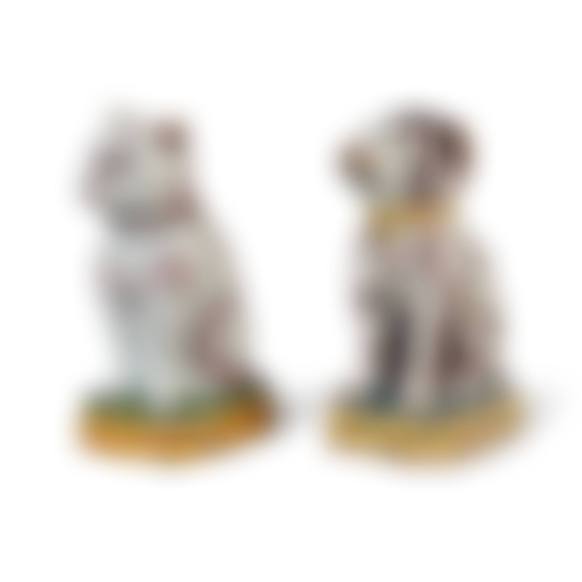 Two Dutch Delft Polychrome Figures of a Cat and a Dog (preview)