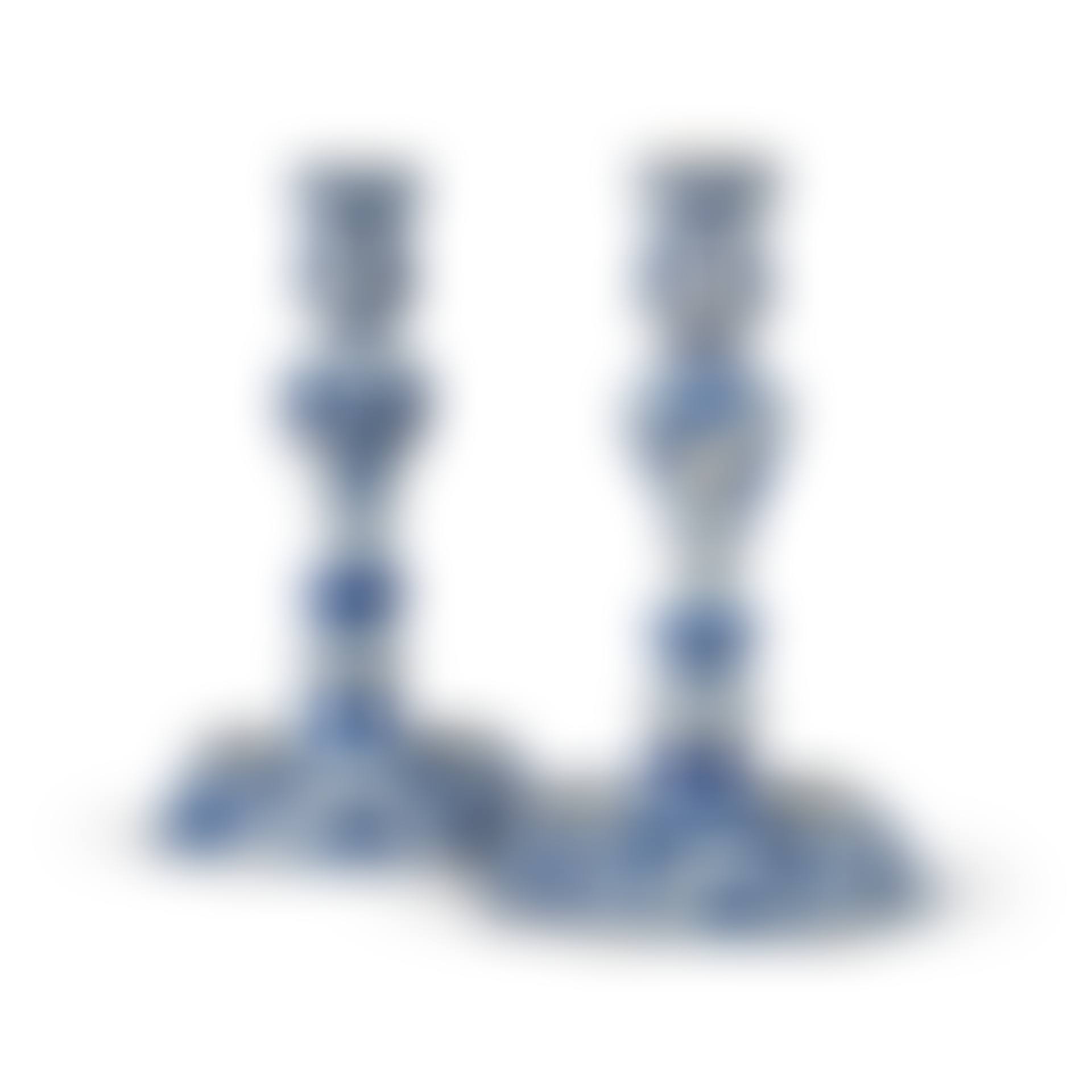 A Pair of Dutch Delft Blue and White Candlesticks (preview)