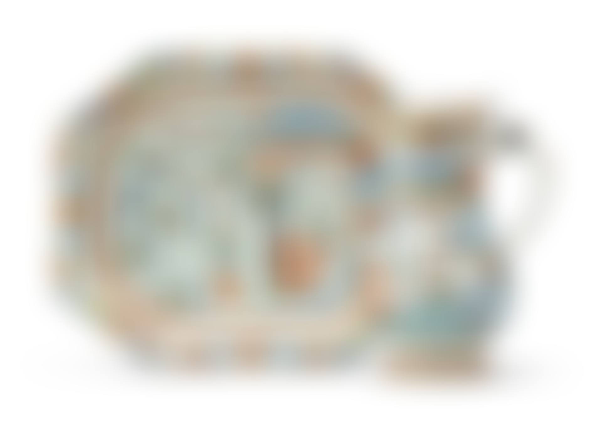 A Chinese Export Famille-Rose Silver-Mounted Ewer and Cover and Chamfered Rectangular Basin Qing Dynasty, Qianlong Period (preview)
