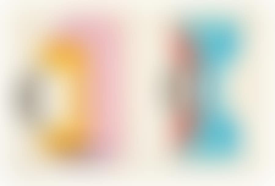 Composition mauve and yellow and Composition blue and red (preview)