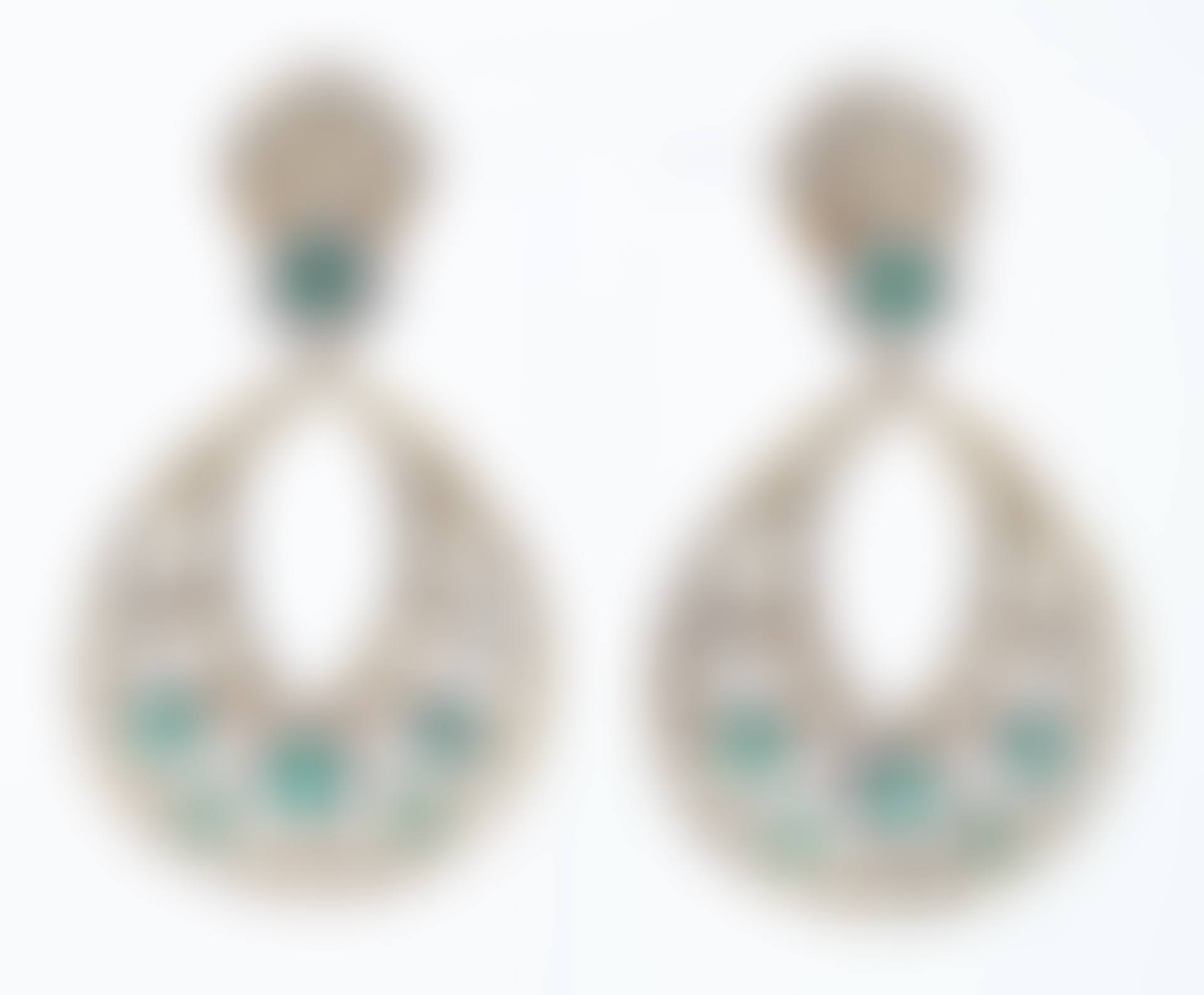 Pair of 18-Karat Yellow-Gold, Emerald and Diamond French Clip-Back Pierced Pendant Earrings (preview)