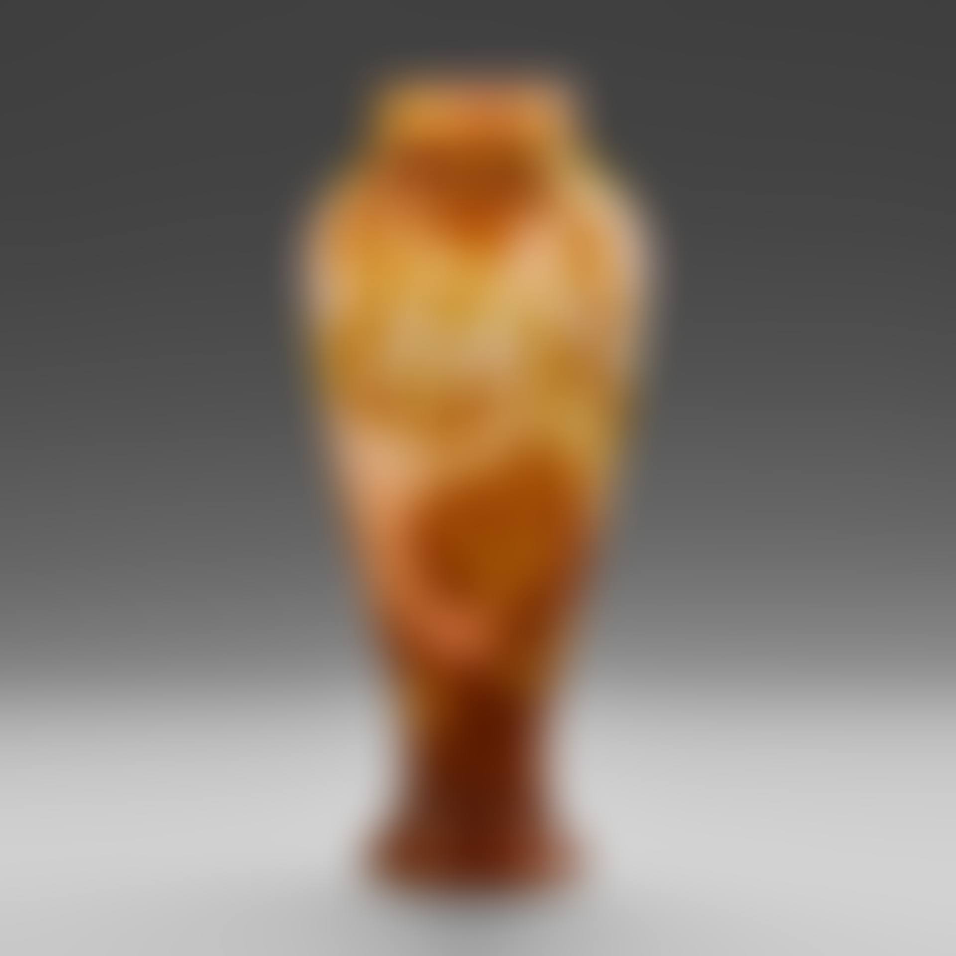 Art Nouveau; An Art Nouveau Gallé fire-polished cameo vase (preview)