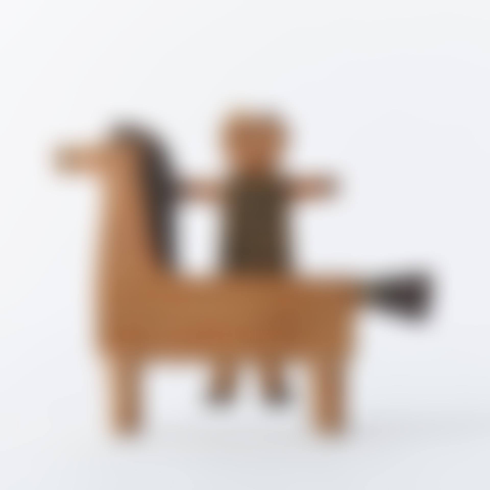 Figurine. Horse with rider (preview)