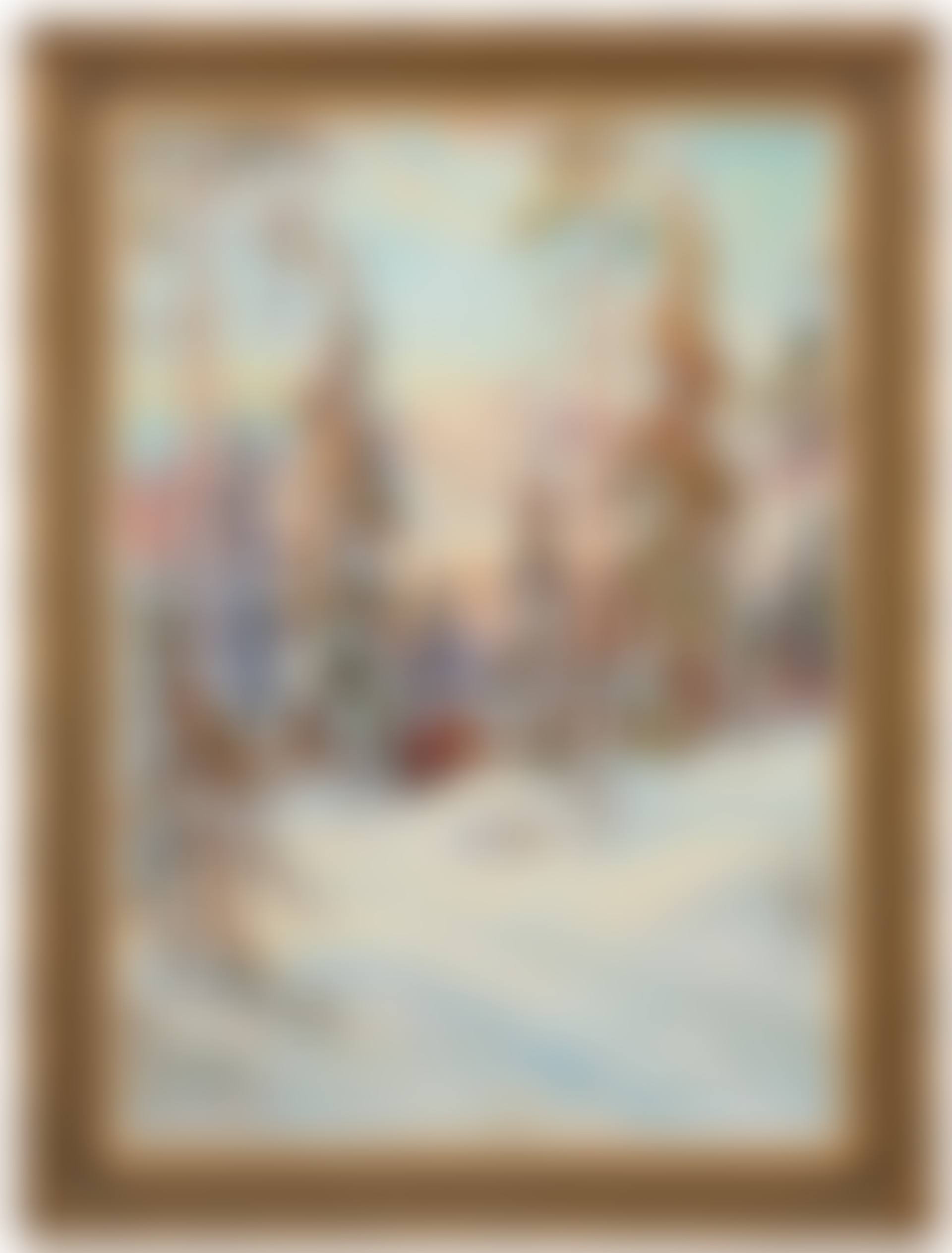 Snow landscape with ski tracks (preview)
