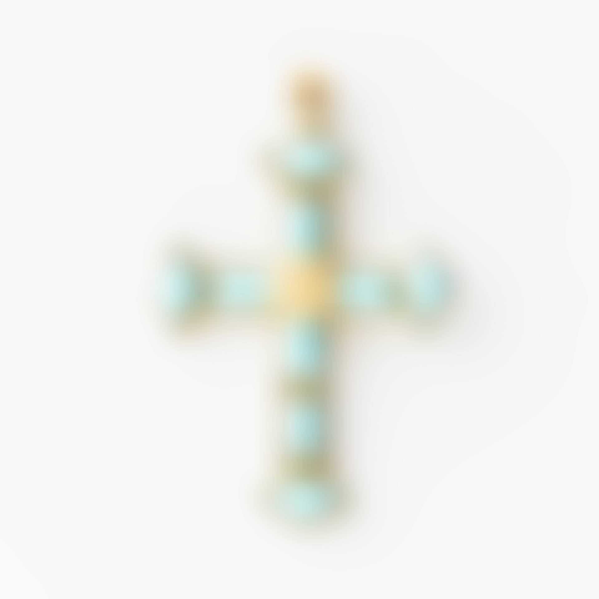Pendant 18K gold with synthetic turquoises (preview)