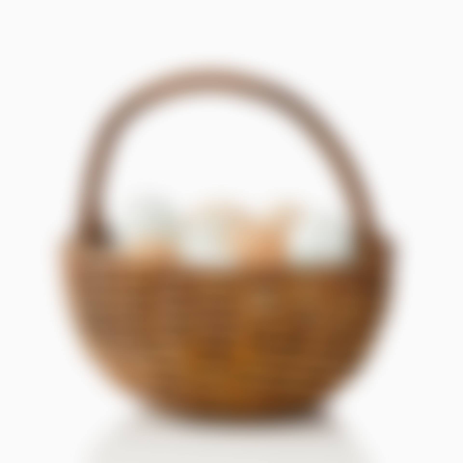 Sculpture in the form of a wicker basket with eggs; An Ingrid Herrlin egg basket stoneware sculpture (preview)
