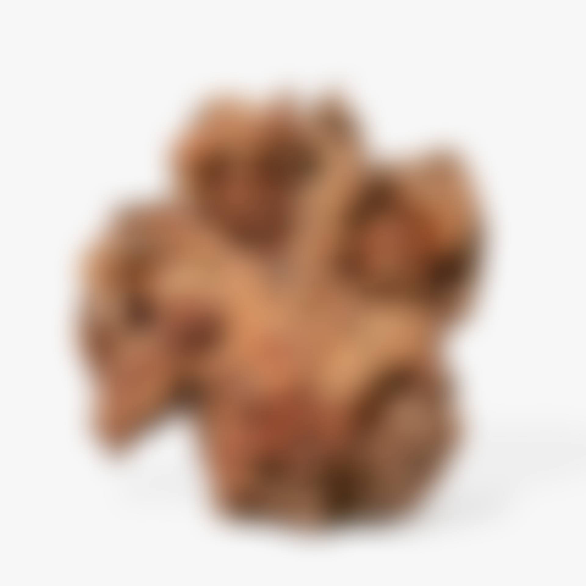 A wood carving Carved with a partially obscured robed figure emerging from the rough gnarled piece of wood (preview)
