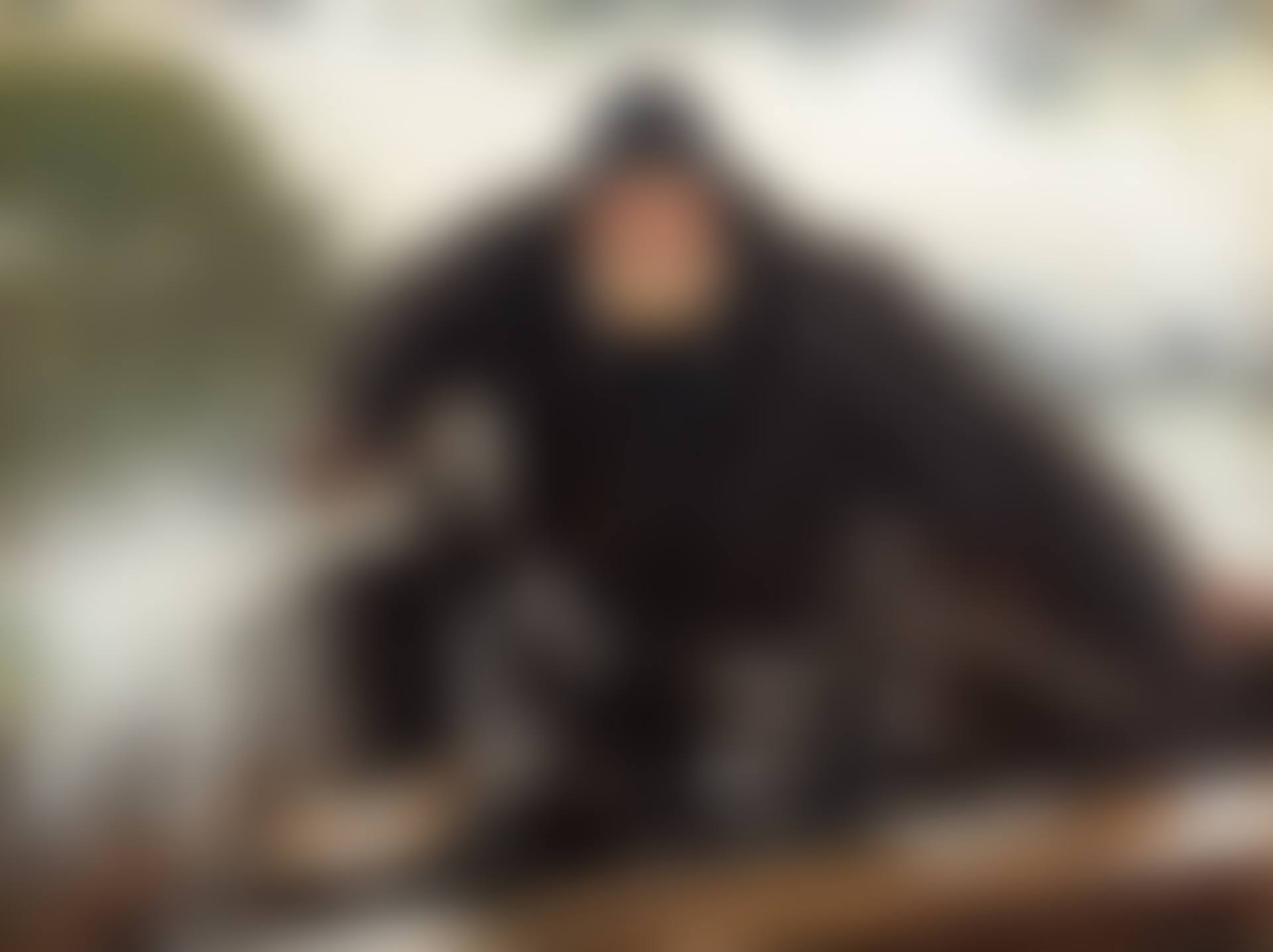 Fisherman at stormy sea (preview)