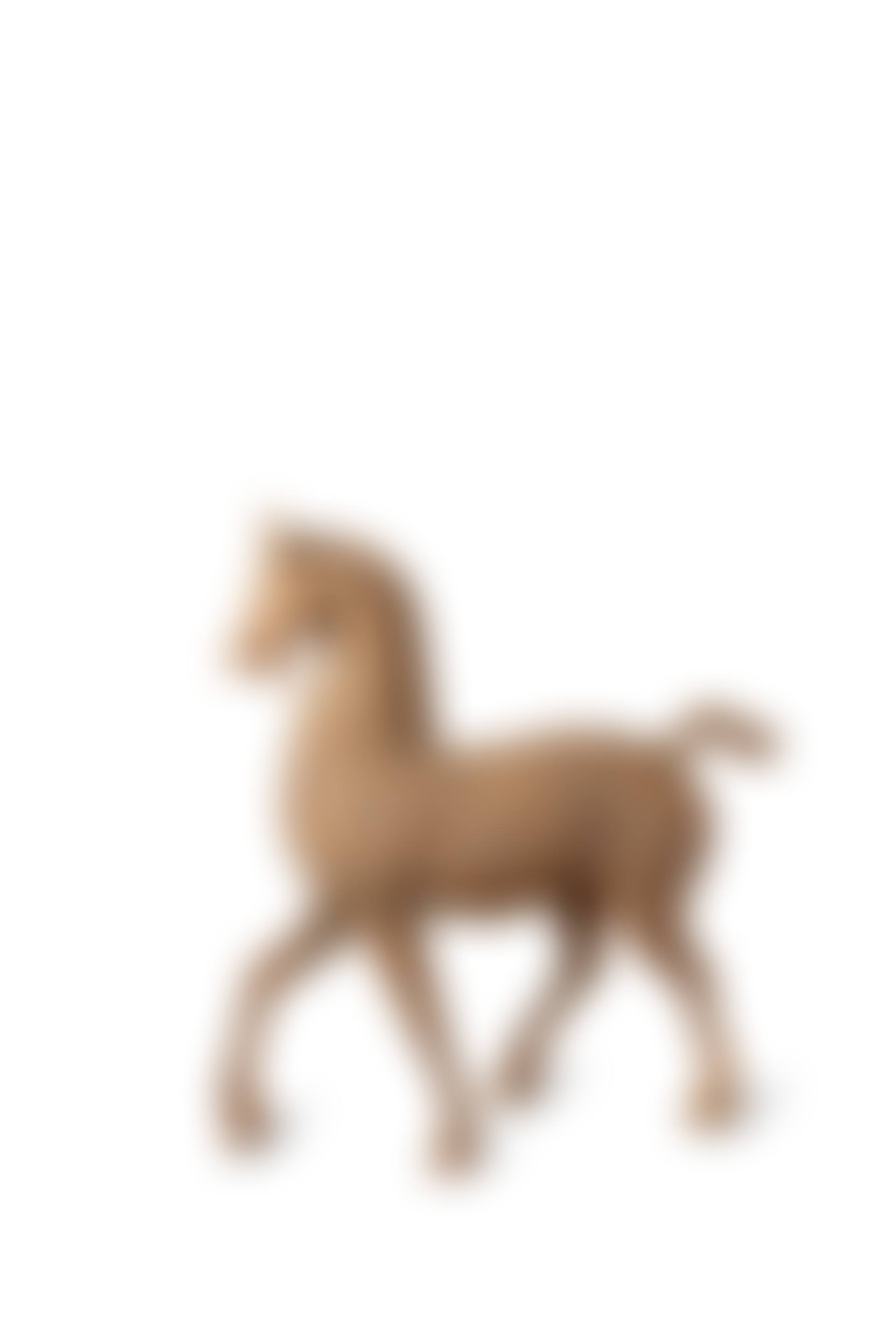 PAINTED RED POTTERY FIGURE OF A STRIDING HORSE (preview)