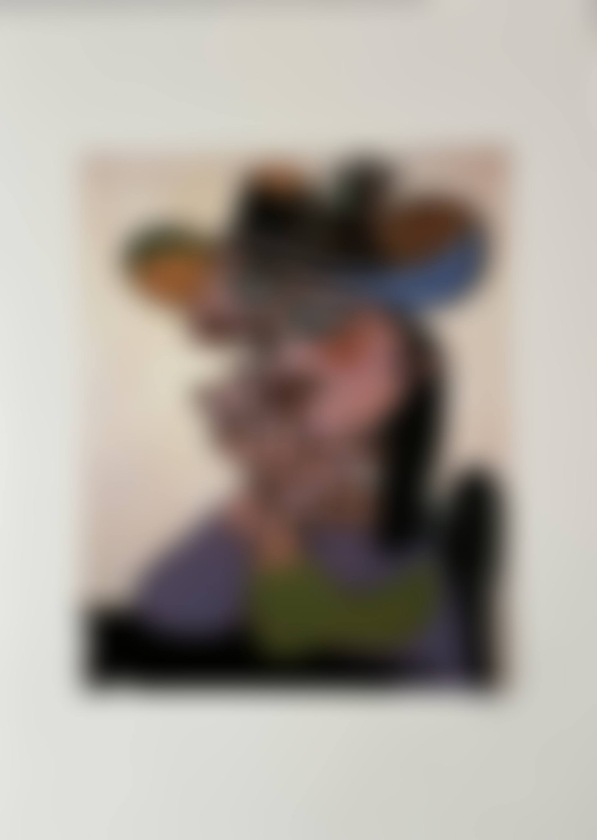 "Femme Assise avec Chapeau Bleu" (preview)