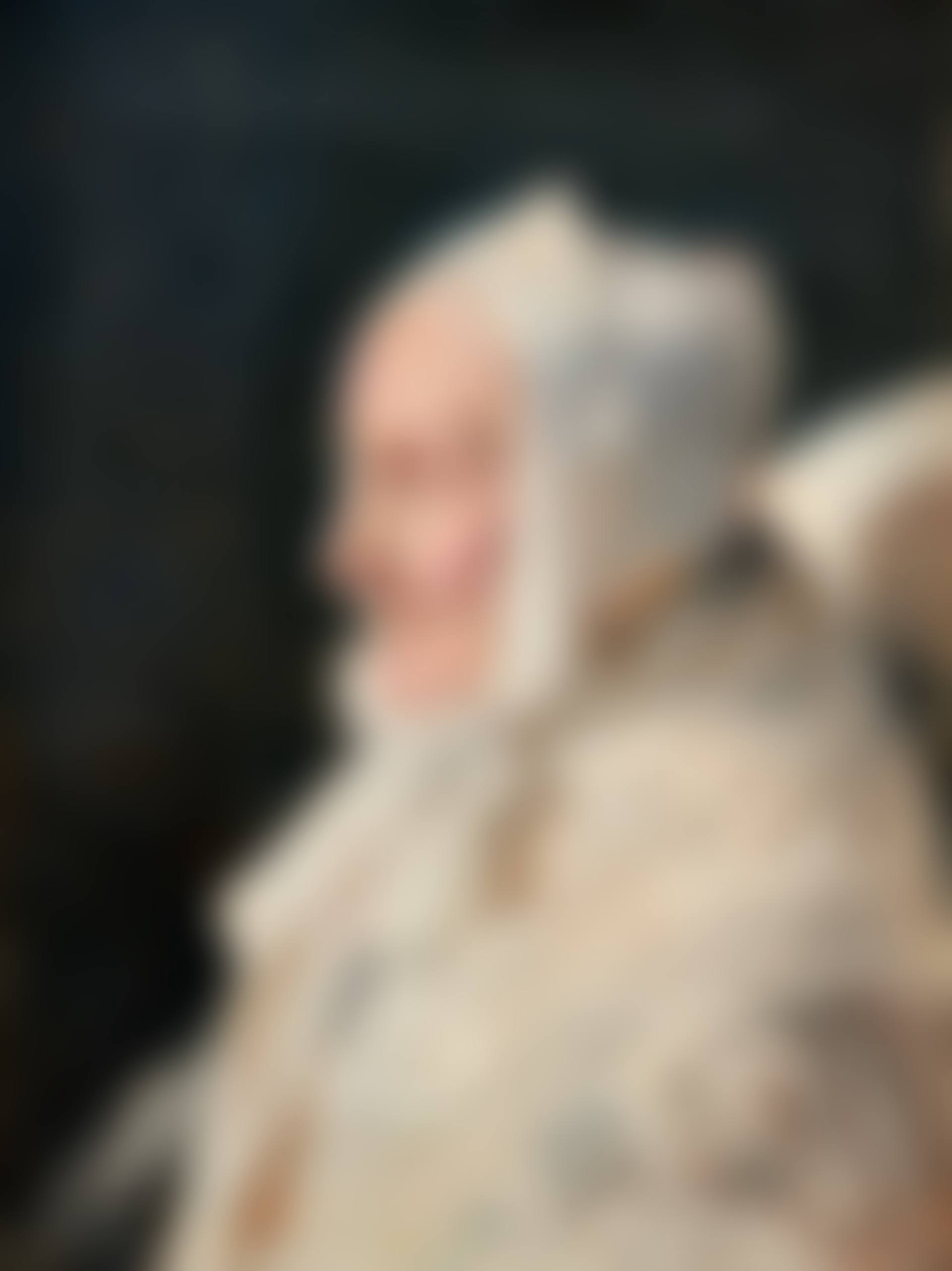 Ane Brøndum, the artist"s mother-in-law in profile with a white bonnet and a white shawl (preview)