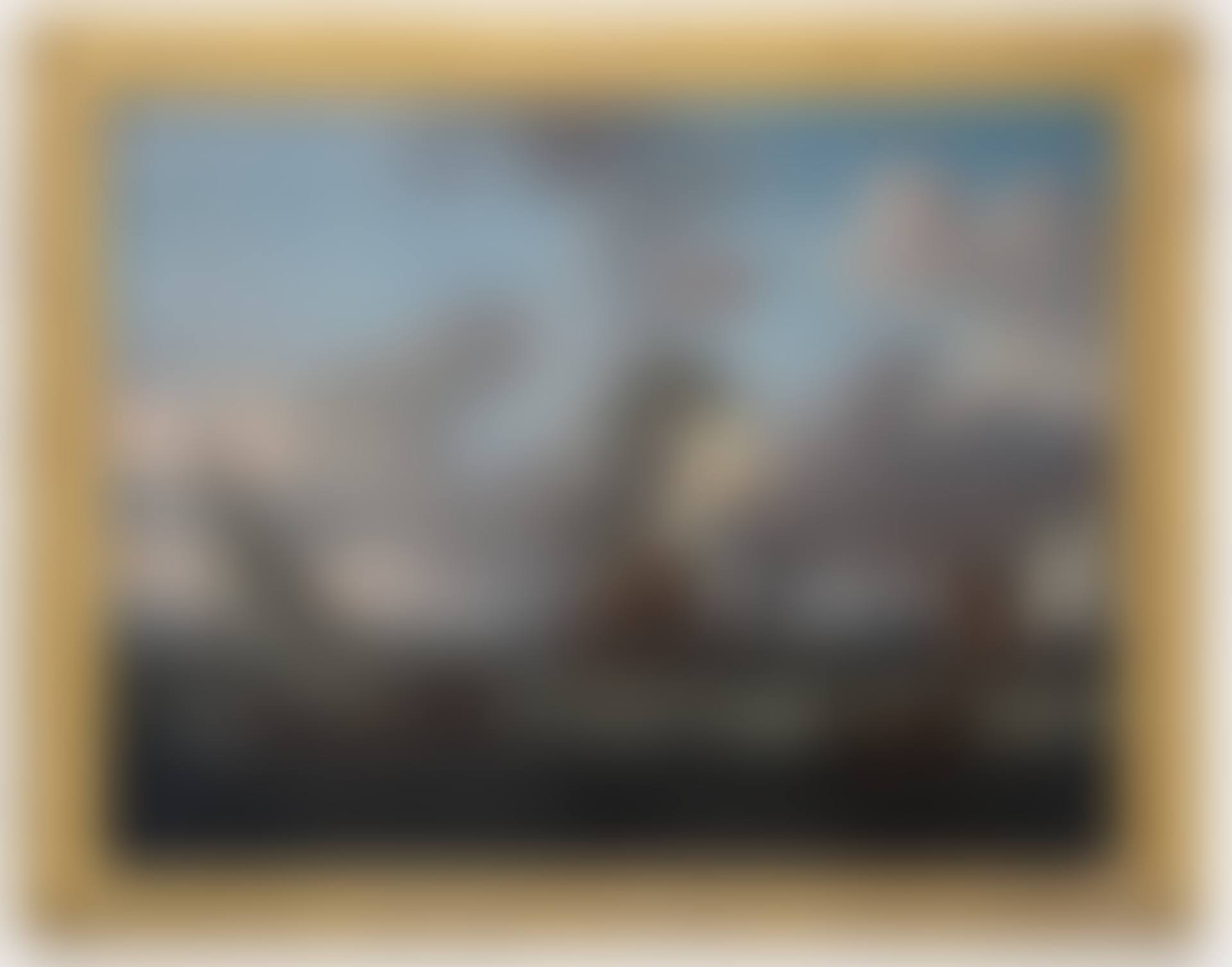 The Gouden Leeuw (Golden Lion) arriving at her anchorage receiving a salute, off Amsterdam, Holland with further shipping (preview)