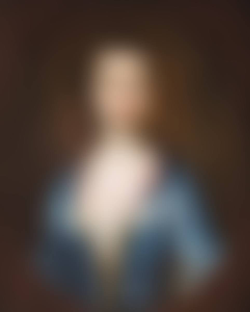 Portrait of a lady, half length, wearing a blue dress (preview)