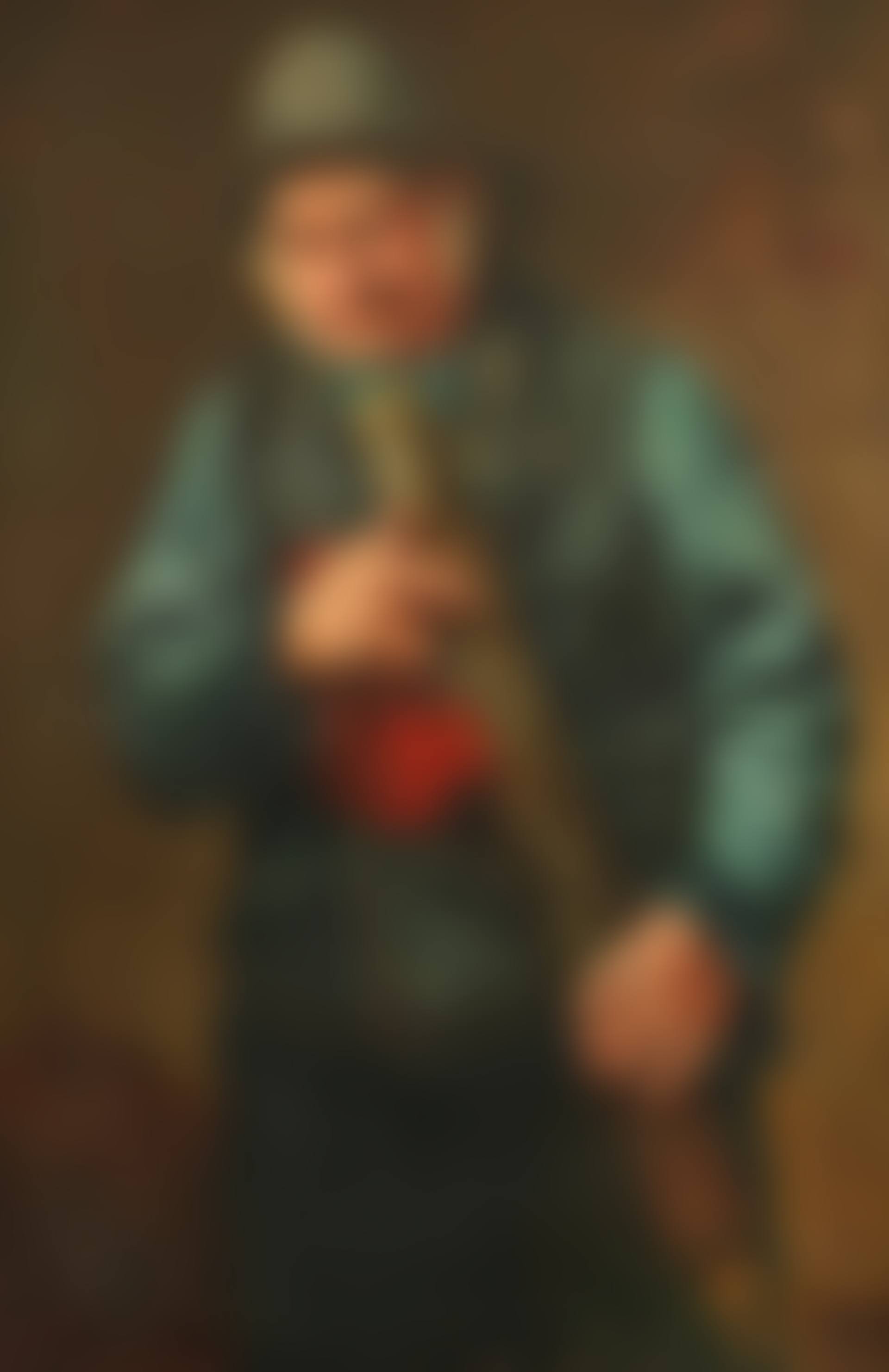 Portrait of an old man examining a telescope (preview)