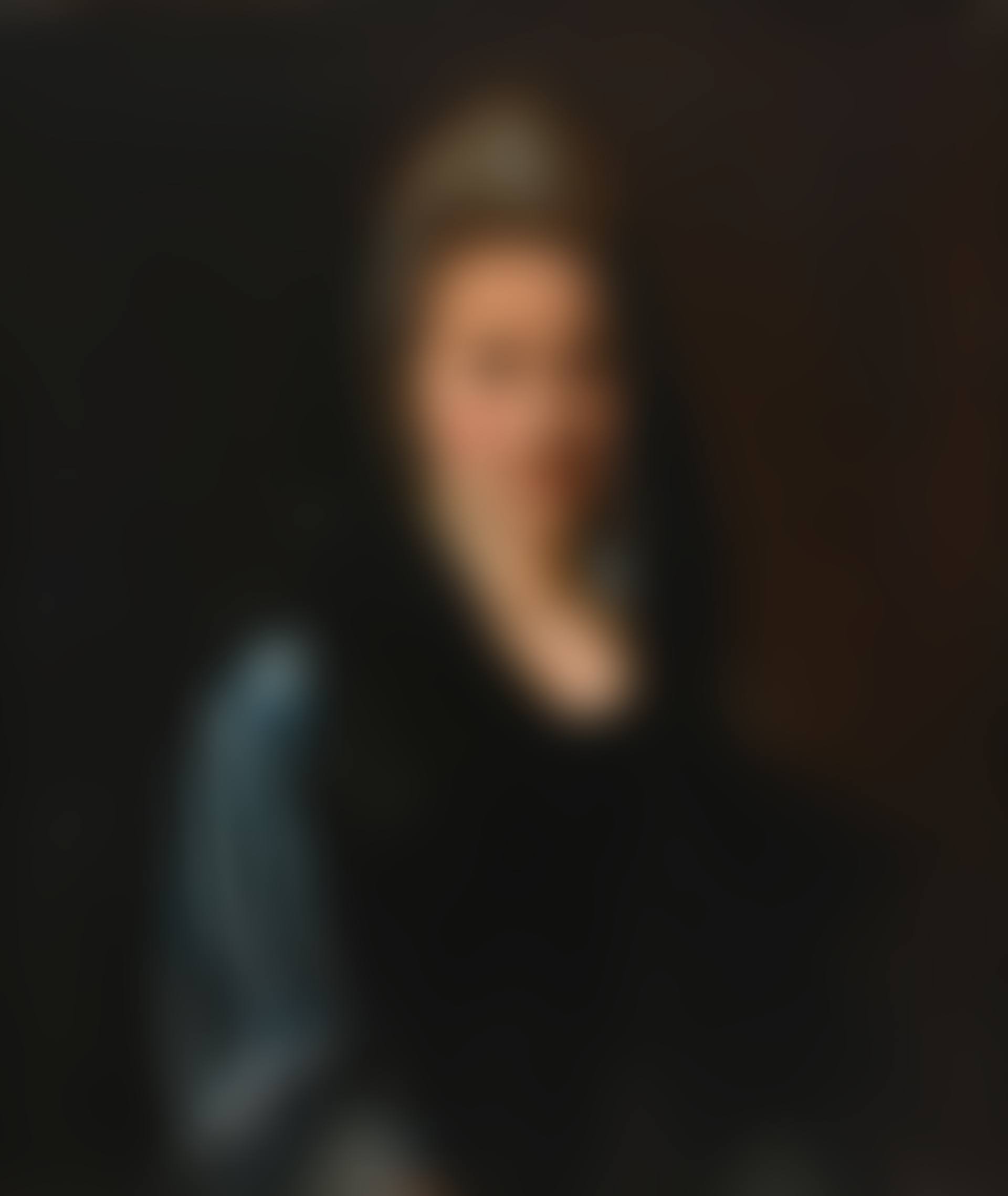 Portrait of Mrs Edward Drury Butts, half-length, wearing a blue dress, lace headdress and black shawl (preview)