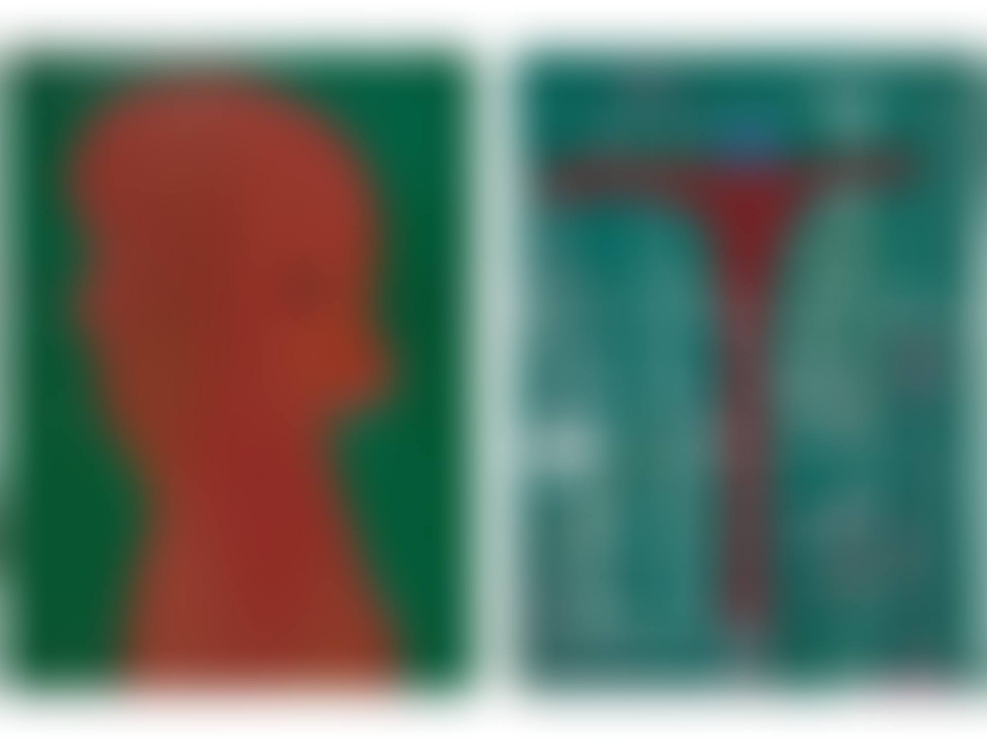 Two works: (i) Abstraction (ii) Red Face (preview)