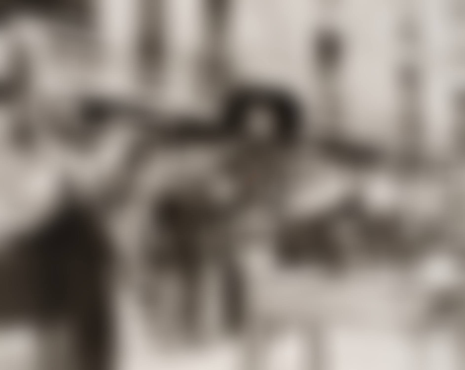 Elise Daniels with Street Performers, Suit by Balenciaga, Le Marais, Paris, August, 1948 (preview)