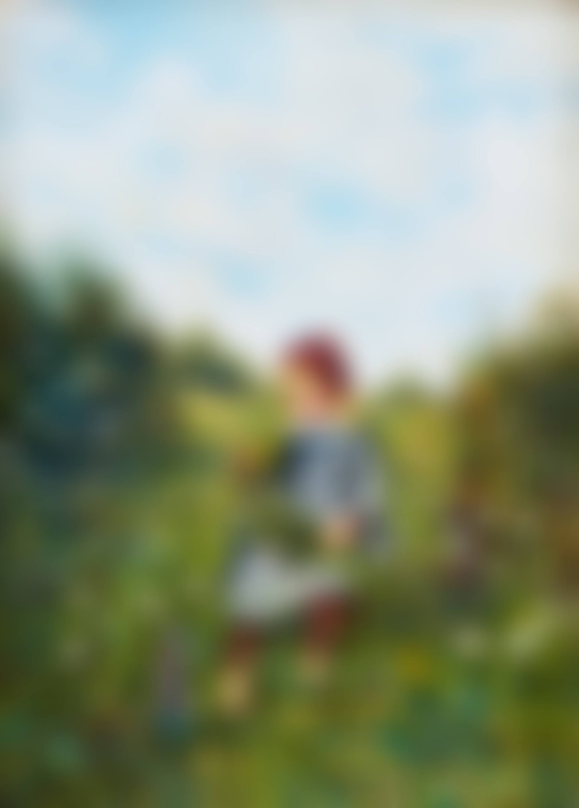 Girl on flower meadow (preview)