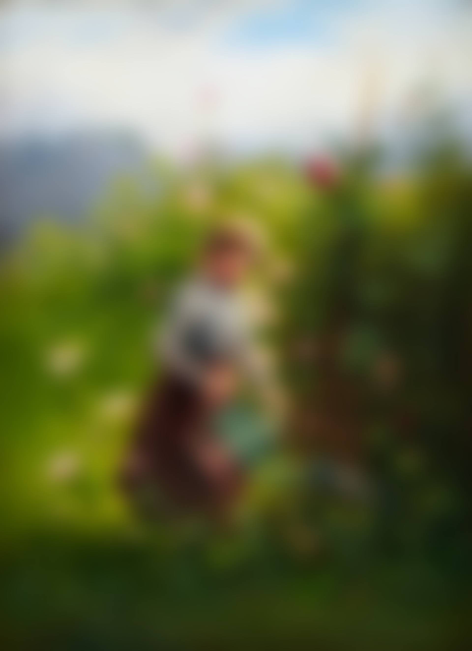 Girl watering flowers (preview)