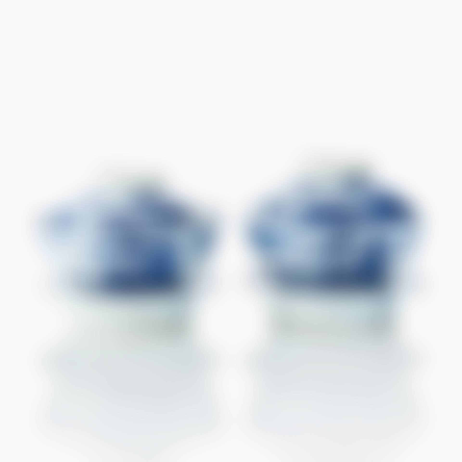 A pair of blue and white bowls, covers and stands (preview)