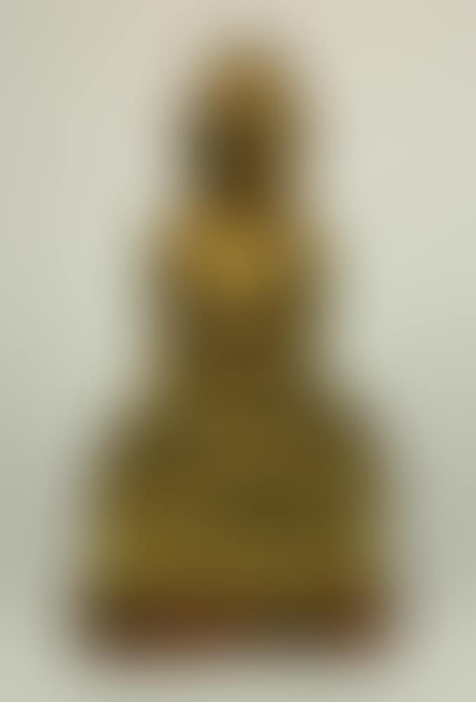 Carved and painted wood buddha (preview)