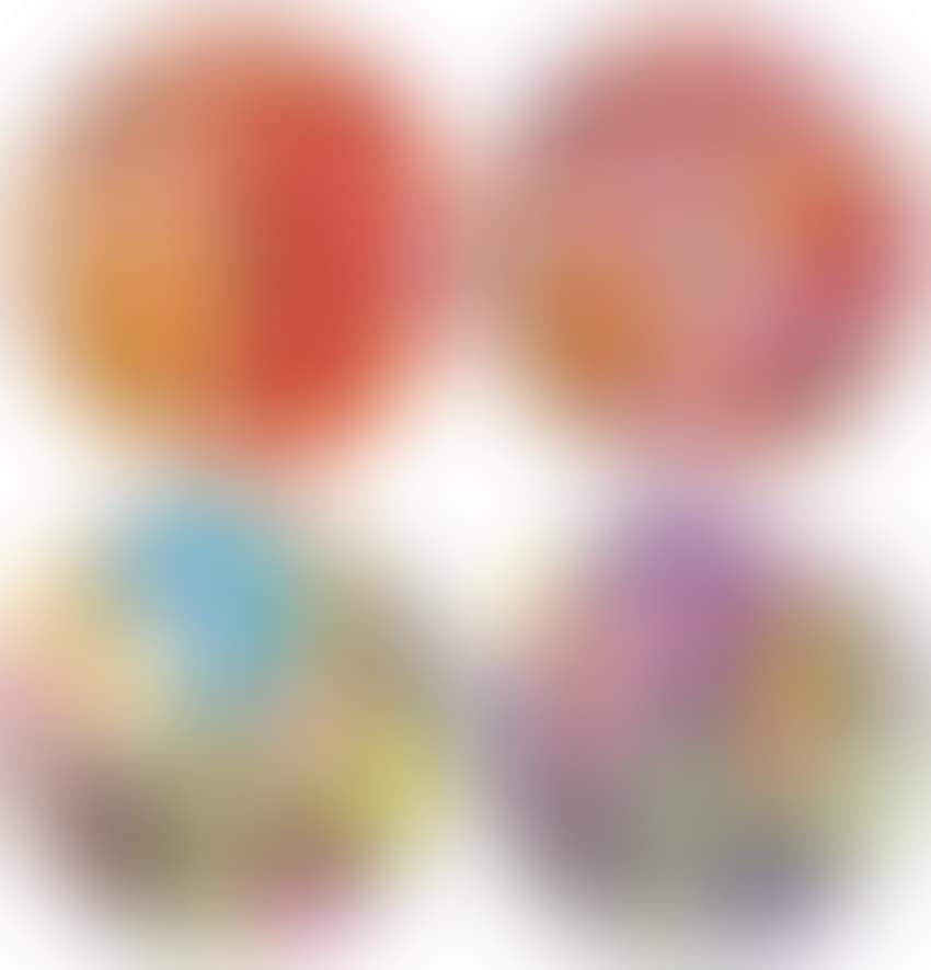 a. Red Magic Flute 3D Ball b. Goldfish 3D Ball c. Flower for Algernon d. Purple Bouquet (preview)