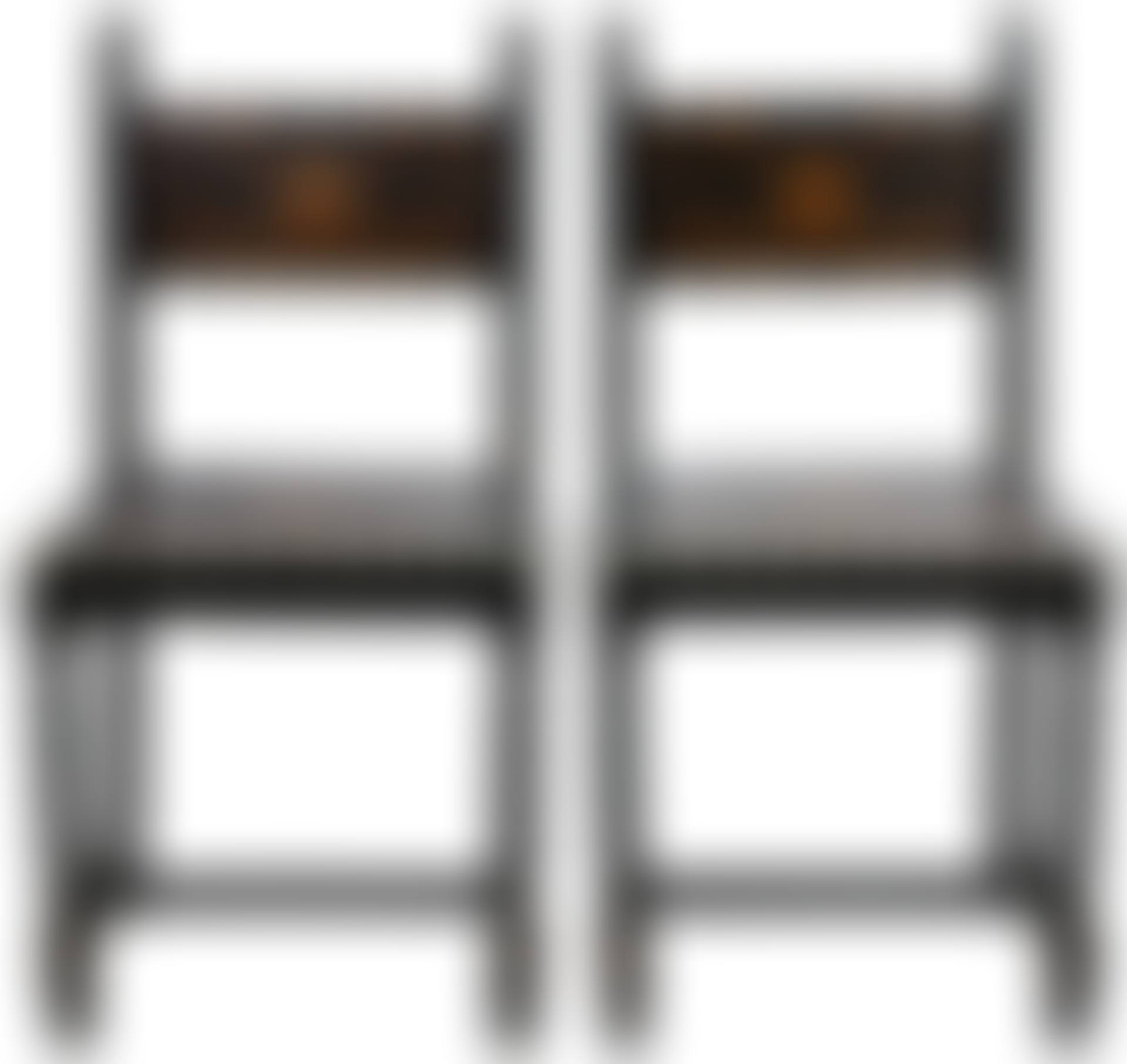 A pair of ebonized Italian inlaid hall chairs (preview)