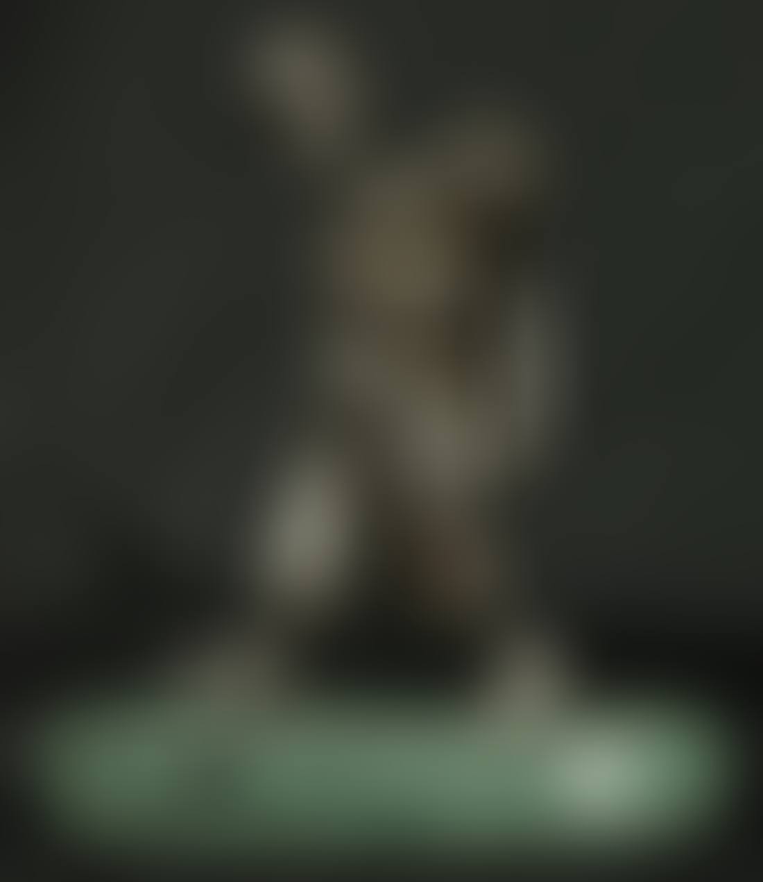 Bronze figural statue titled "The Cheerful Golfer" (preview)