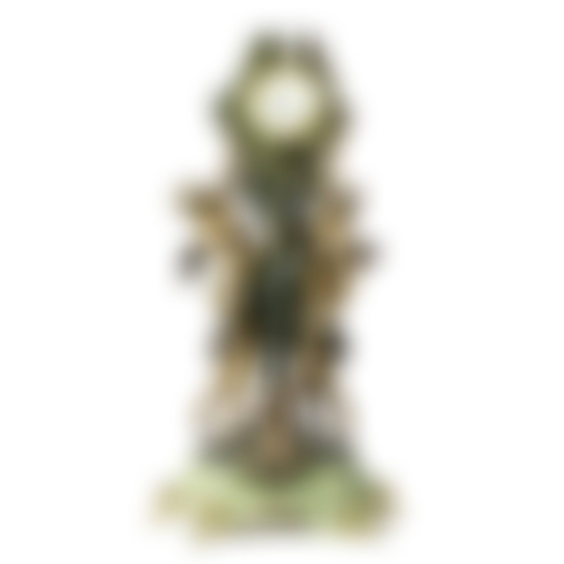 A French cold painted metal figural mantle clock (preview)