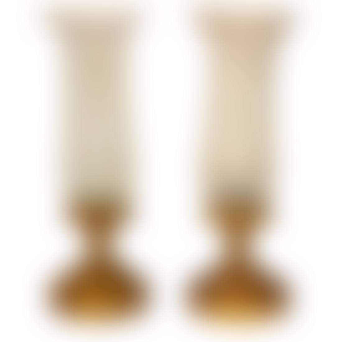A large pair of Italian Murano opalescent glass and giltwood candlestick lamps (preview)