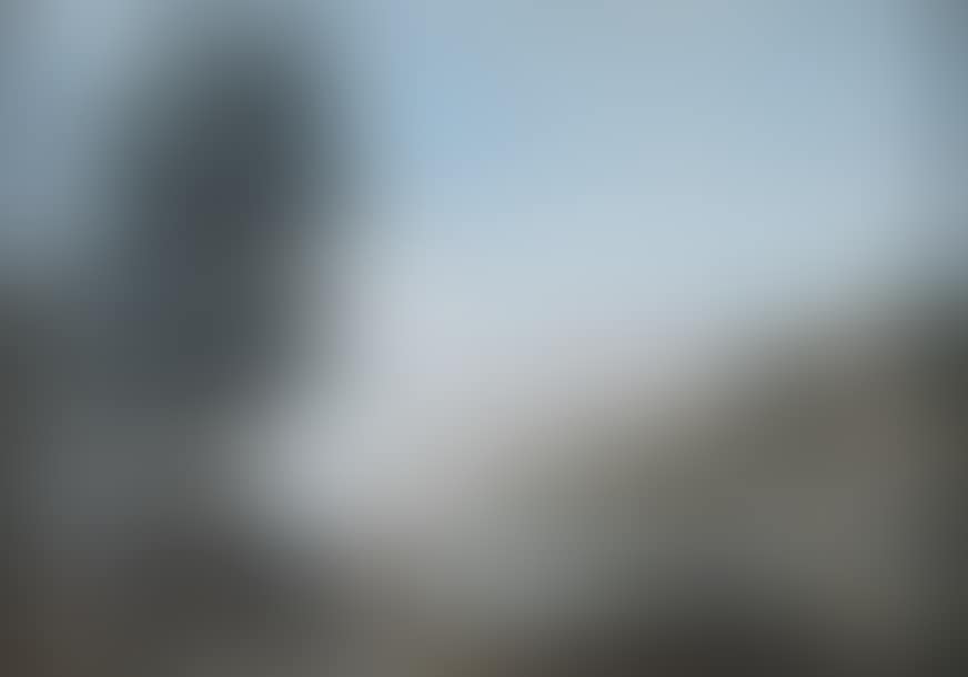 Countryside landscape at the river with couple of villagers on the way (preview)