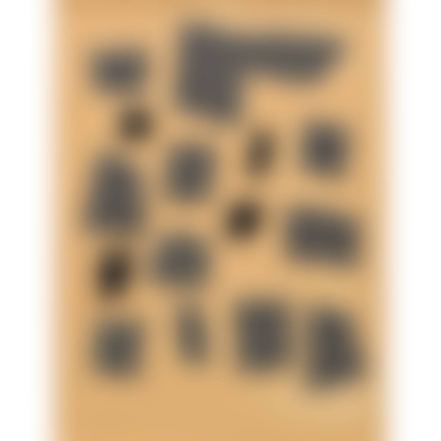 Configuration de fragments de papiers déchirés selon les lois du hasard, or Composition selon les lois du hasard (preview)