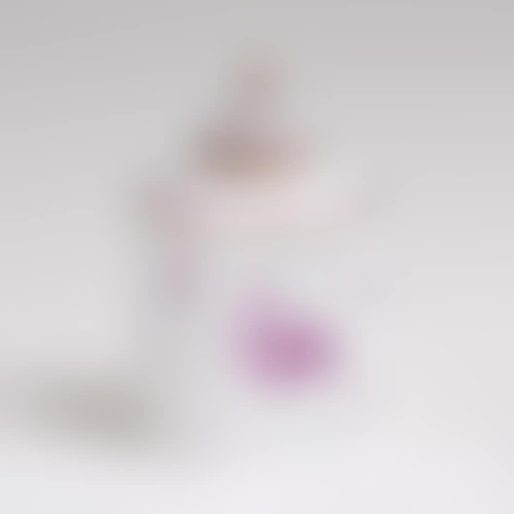 Tea caddy with purple flowers (preview)