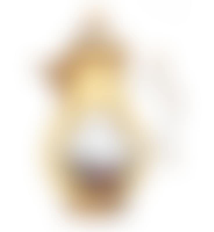 Yellow background coffee pot with landscape scenes (preview)
