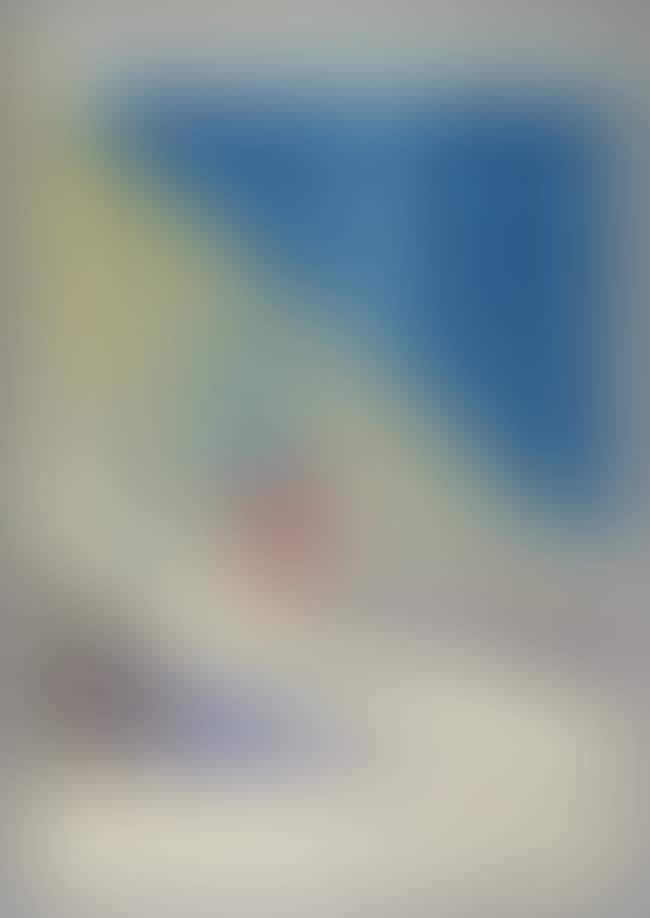 Sun" poster for David Hockney touring exhibition, "David Hockney prints 1954-1977" (preview)