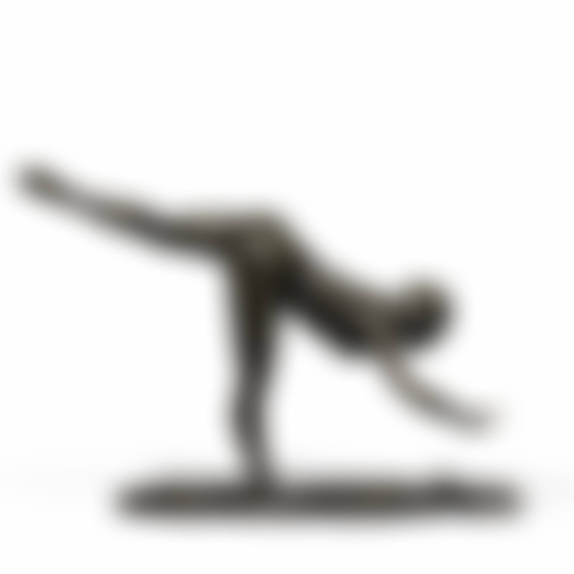 Dancer, open arabesque on the right leg, right arm on the ground (preview)
