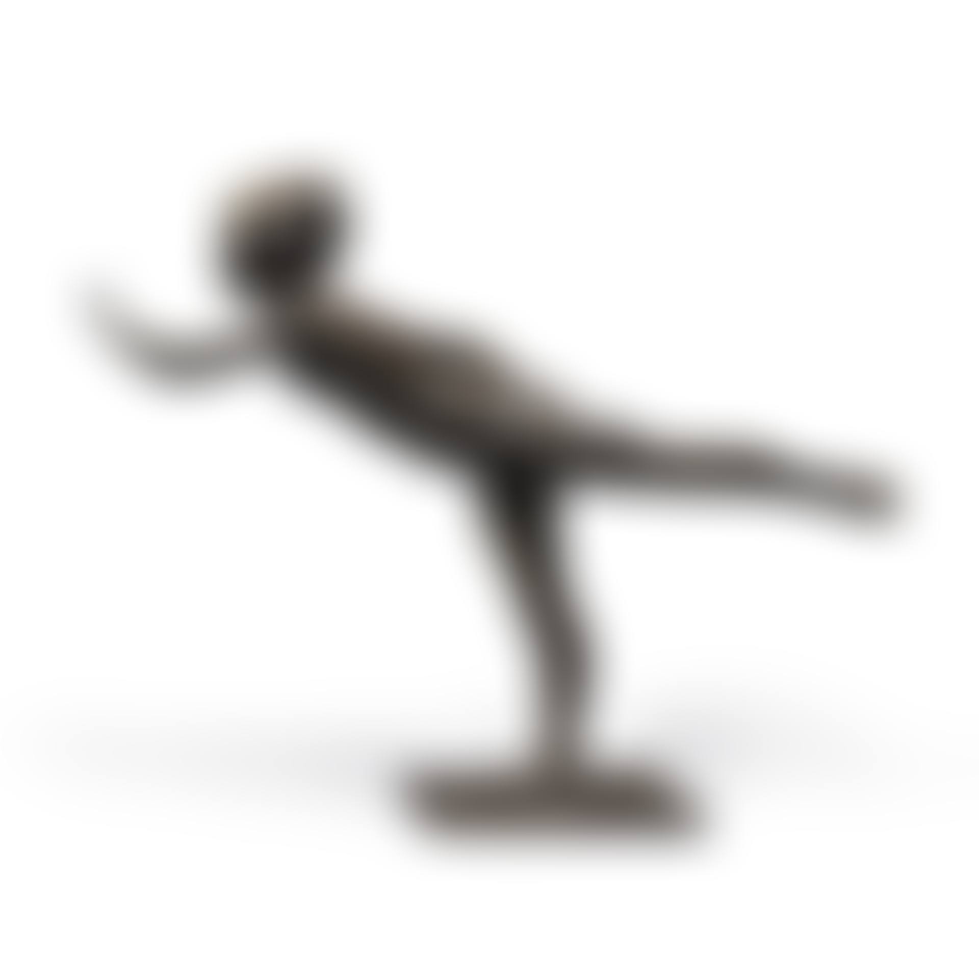 Dancer, open arabesque on the right leg, left arm forward (preview)