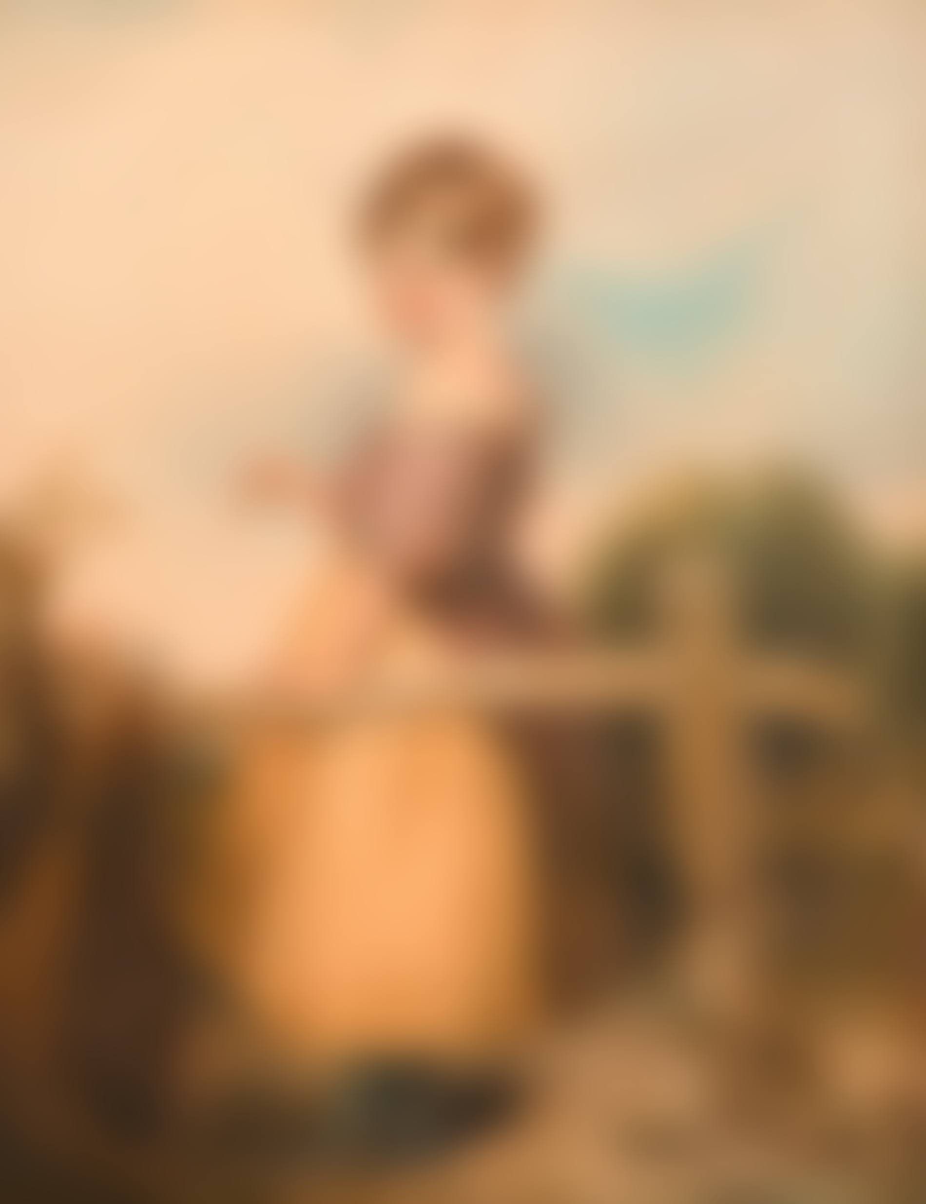 A girl stood at a fence feeding a dog (preview)