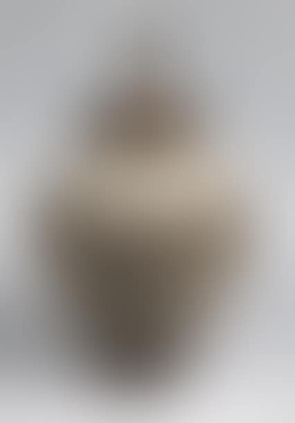 Vase mounted as an ovoid sandstone lamp decorated with gold enamelled incised lines (preview)