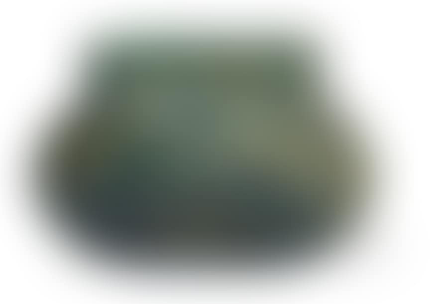 Oval vase with rectangular neck in marbled glass paste with a blue-green shade (preview)