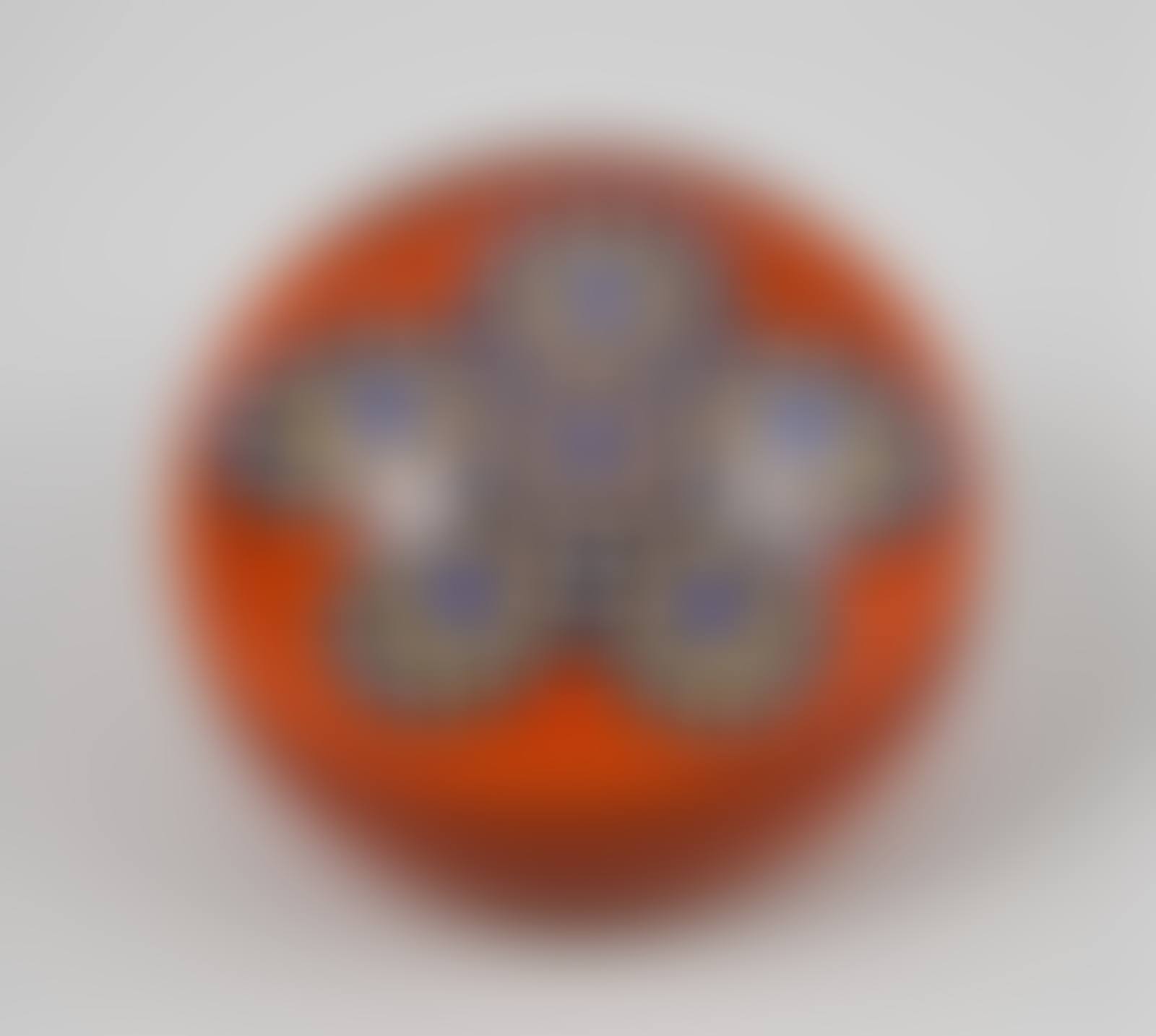 Sulphide crystal paperweight "Millefiori on an orange background" (preview)
