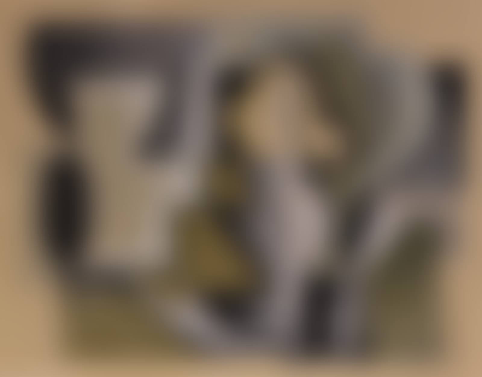 "Abstract composition in green and black" (preview)