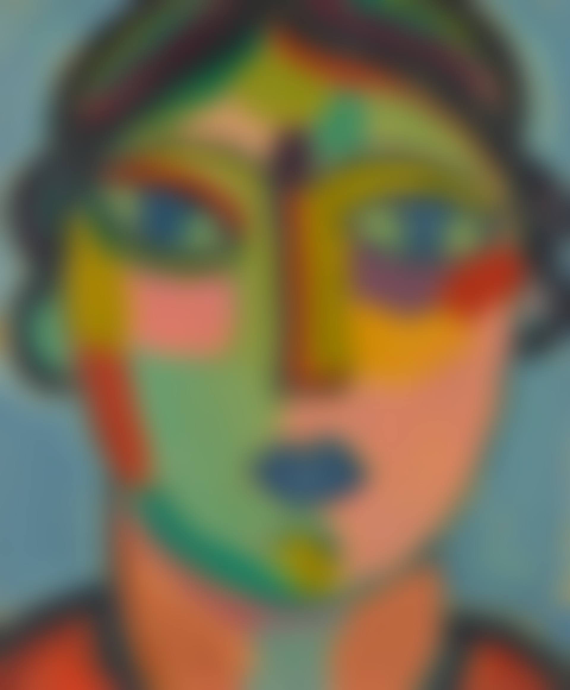 Mystischer Kopf: Blauer Mund (preview)