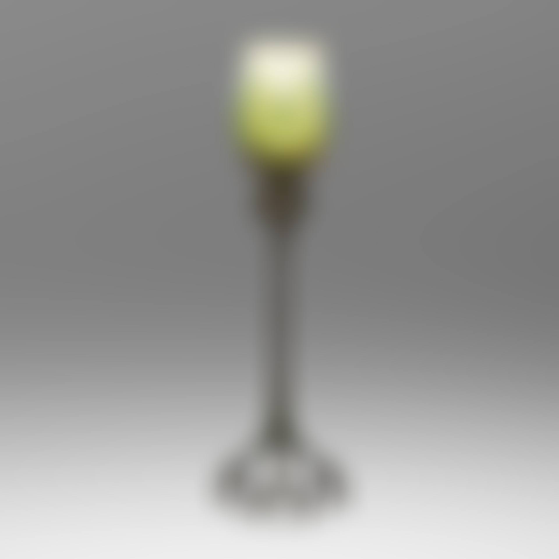Root candlestick with pulled-feather shade (preview)
