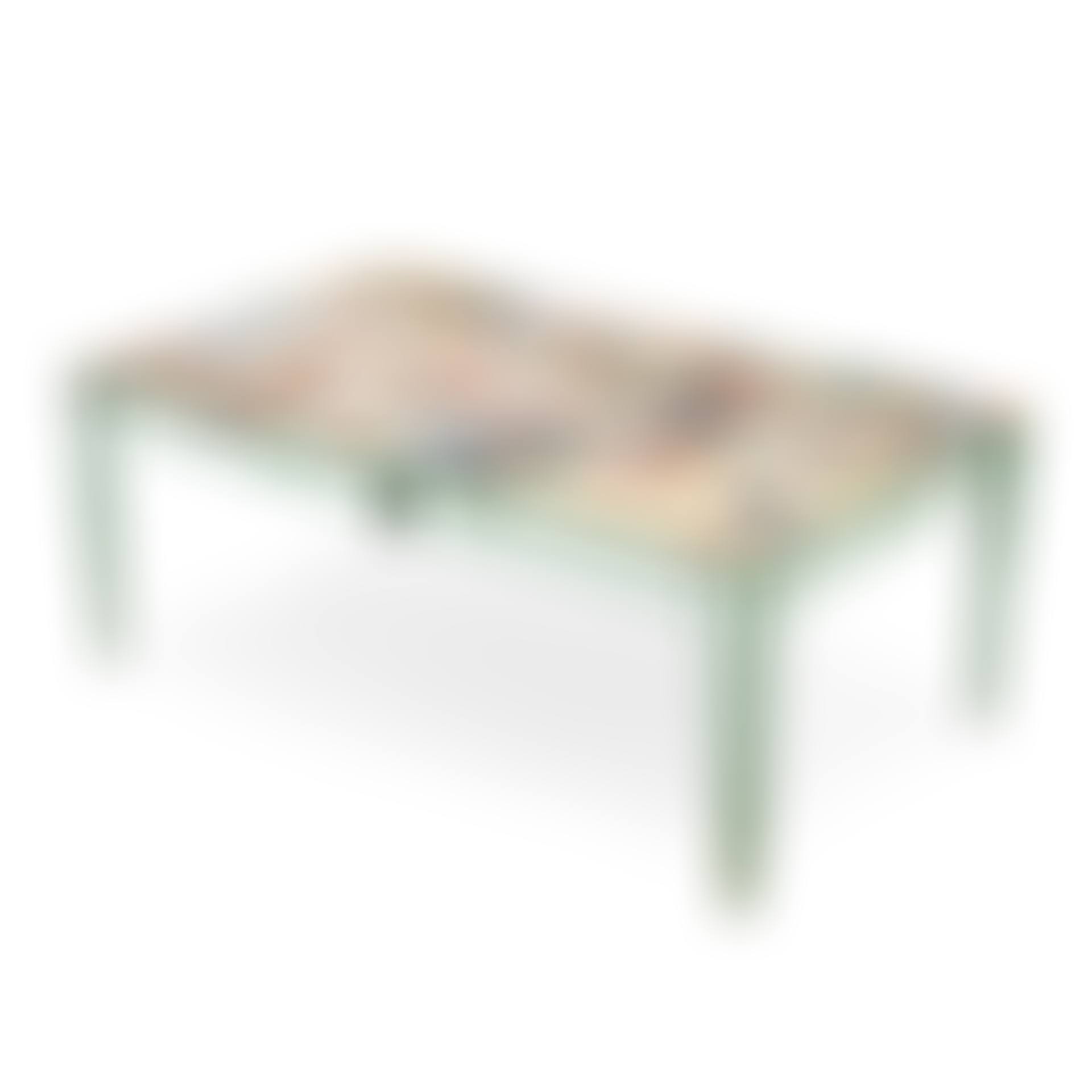 A Polychrome Terrazzo and Mosaic Table Top on a Painted Iron Base (preview)