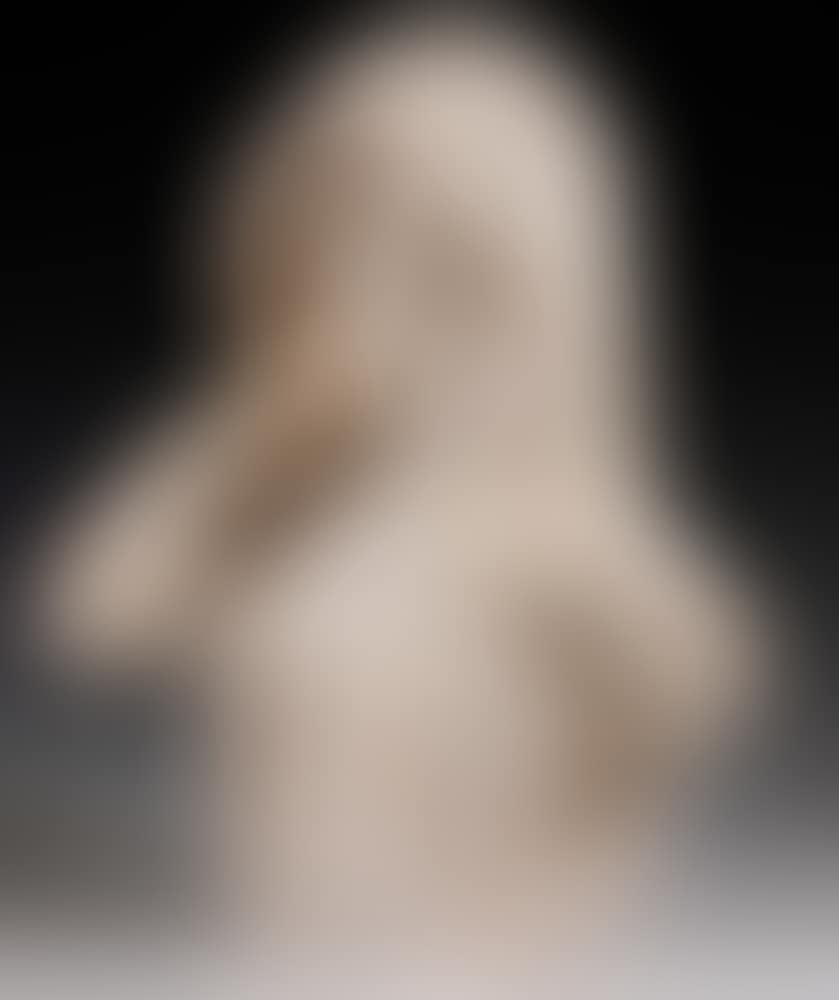 ITALIAN MARBLE SCULPTURE BUST; Portrait of a Young Girl Crying (preview)