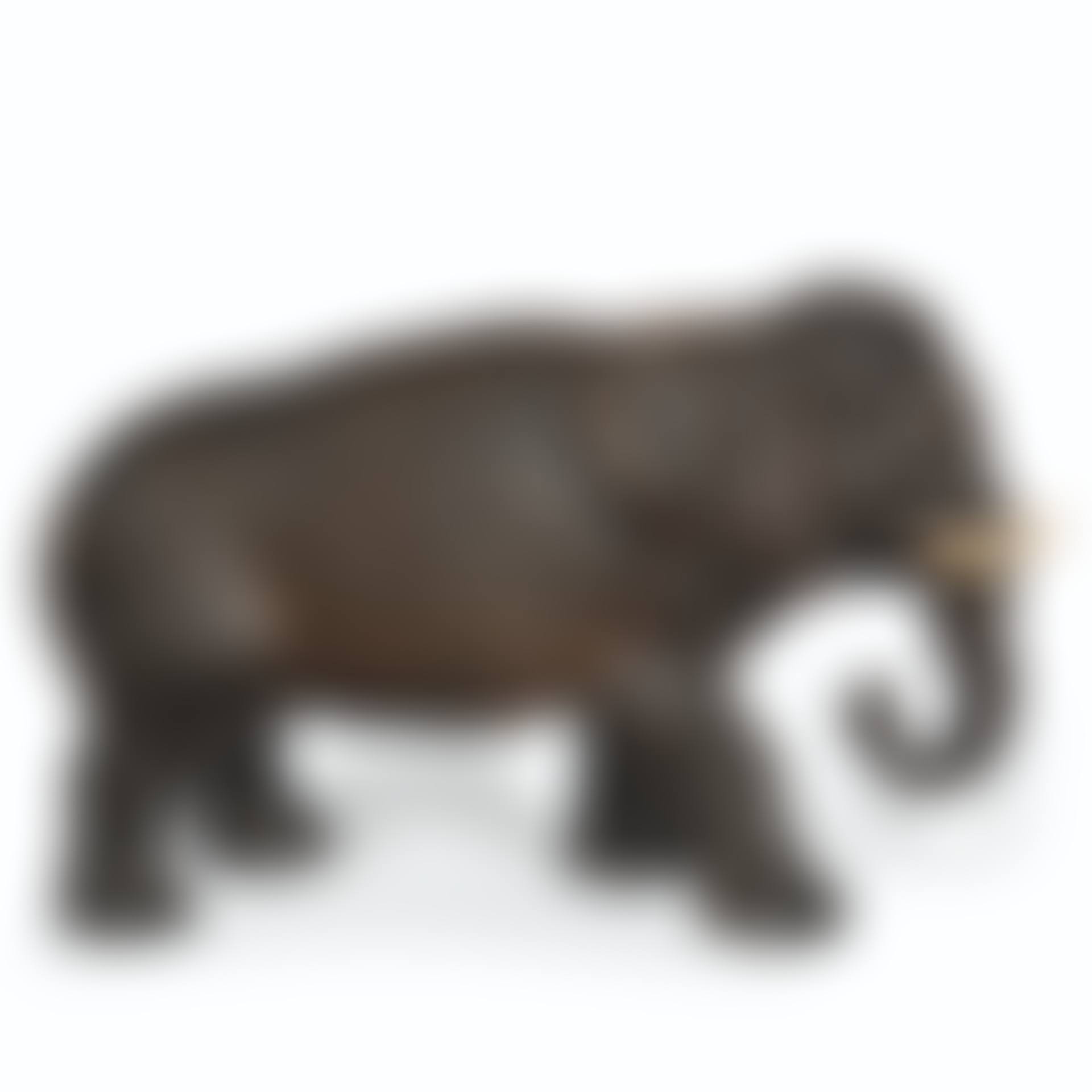 A FRENCH PAINTED TERRACOTTA FIGURE OF AN INDIAN ELEPHANT  (preview)