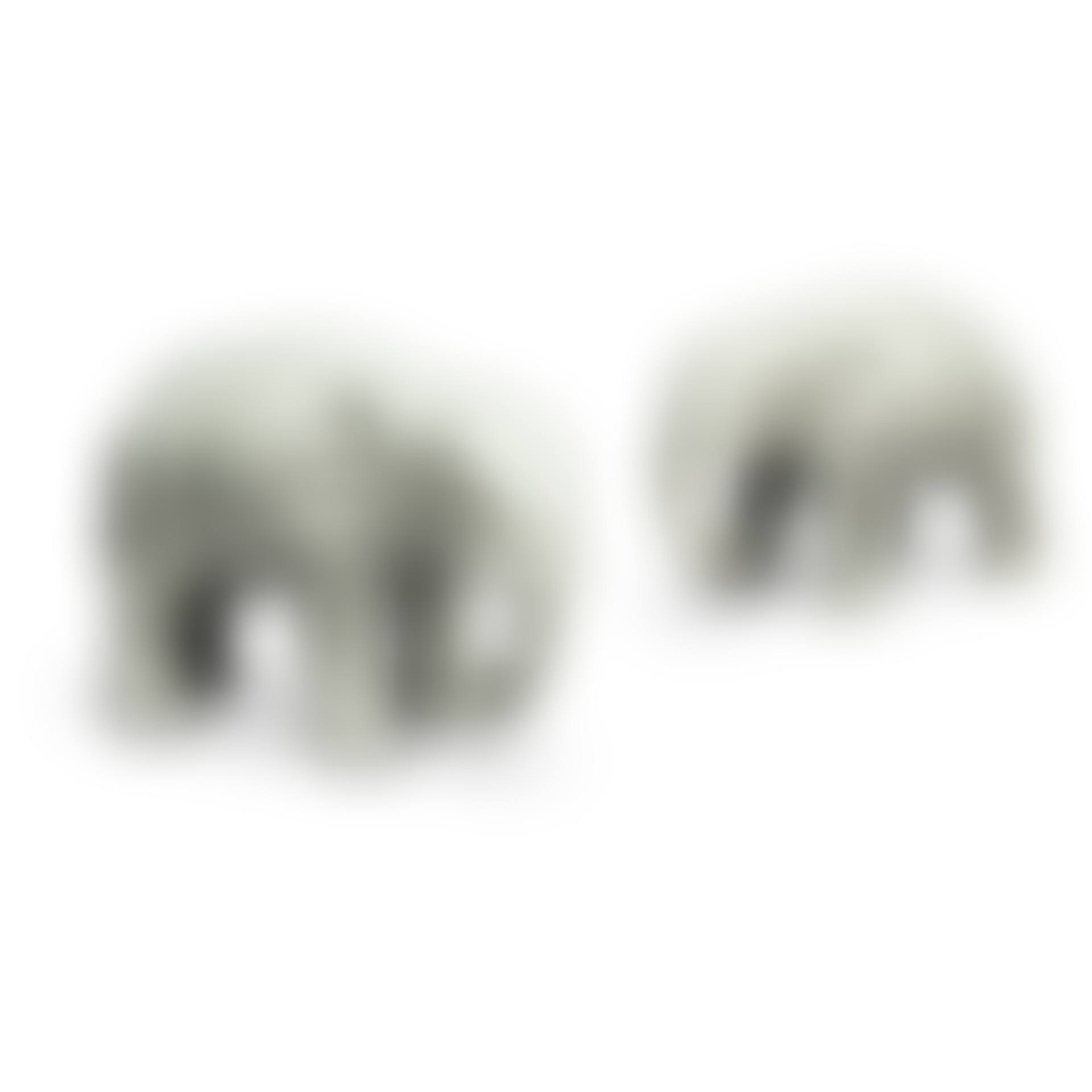 A PAIR OF CRACKLE-GLAZED WHITE PORCELAIN ELEPHANTS  (preview)